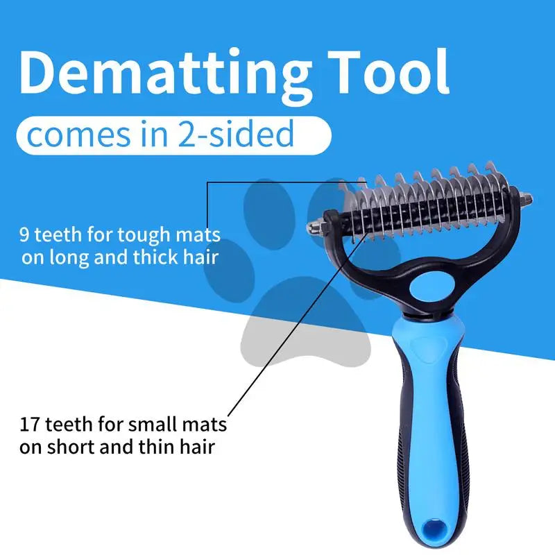 Two In One Stainless Deshedding Brush For Dogs And Cats